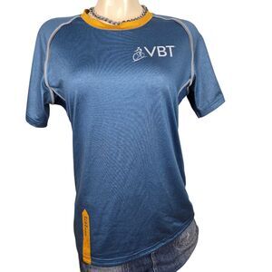 Primal VBT Seaside Travels Cycling T-Shirt Women's Sz L Blue Short Sleeve Biking
